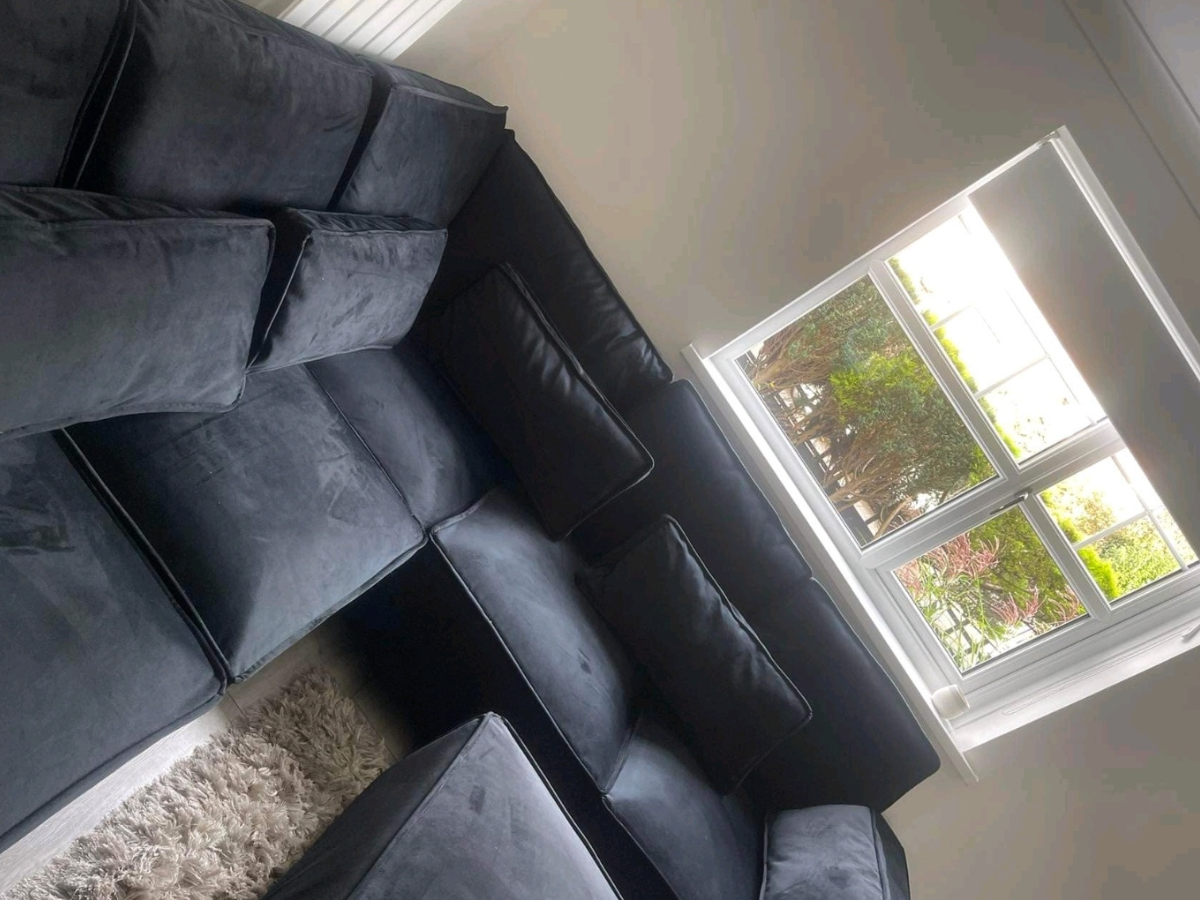 Sloane Black Double Corner Sofa