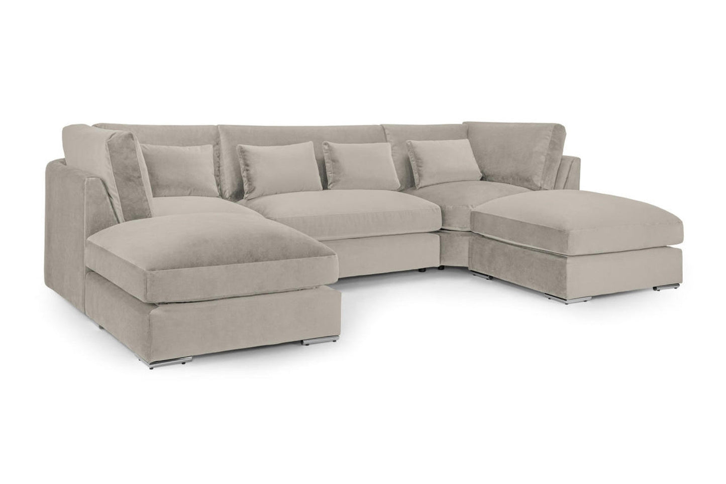 The Bishop Luxe U-Shape Sofa — Comes with 2 Giant Removable Stools!