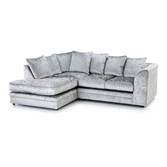 CRUSHED VELVET CORNER SOFA