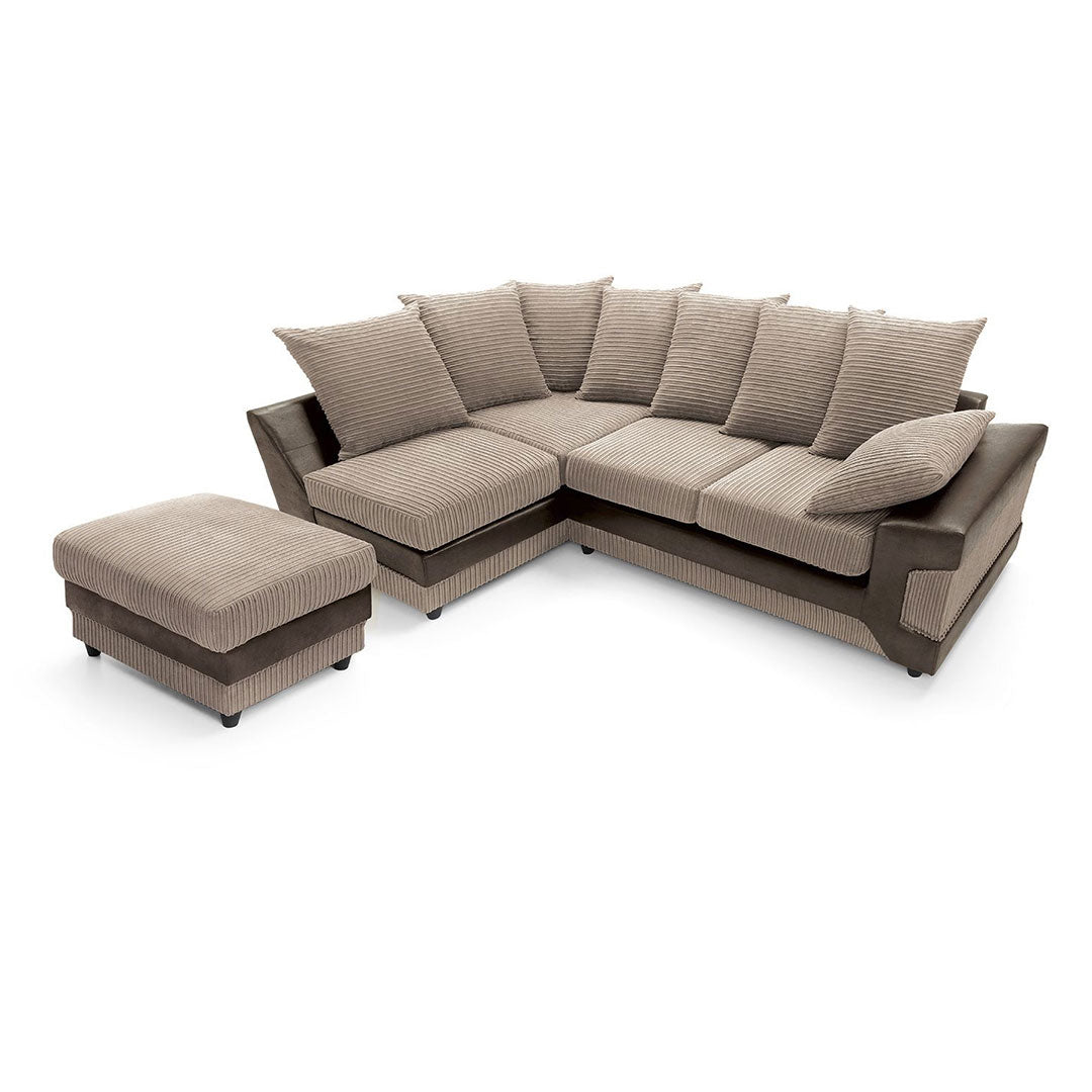 DINO CORNER SOFA BEIGE AND BROWN