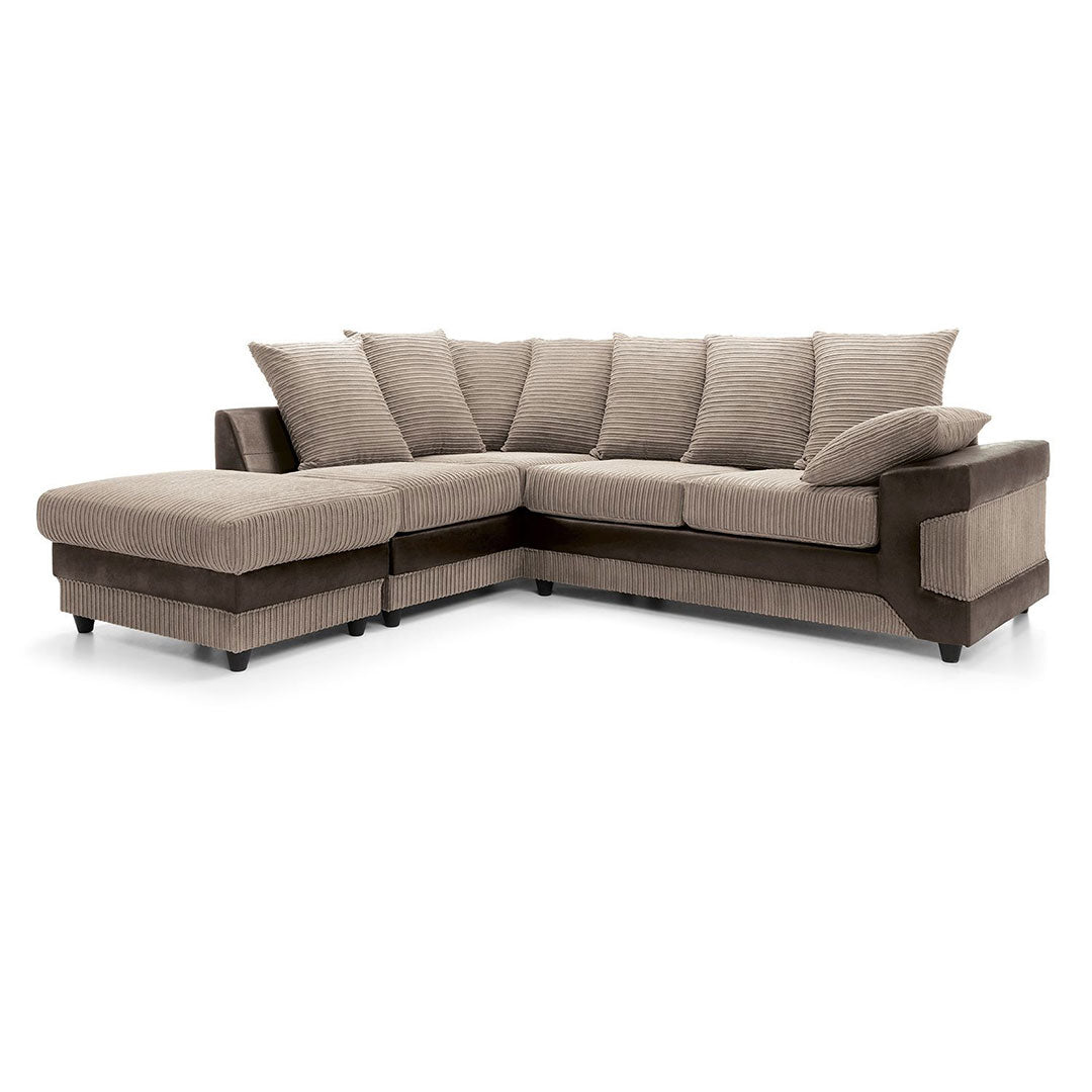DINO CORNER SOFA BEIGE AND BROWN