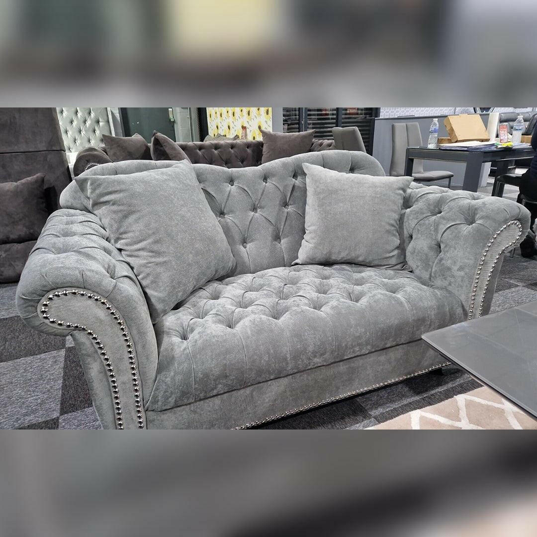 ELEGANCE CHESTERFIELD SOFA 3+2 GREY