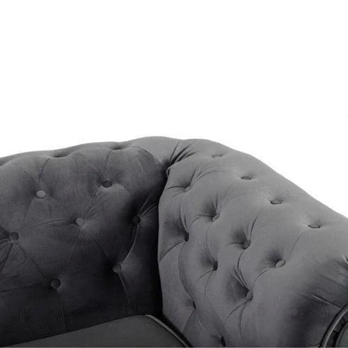 INFINITY CHESTERFIELD SOFA SET 3+2 SEATER GREY