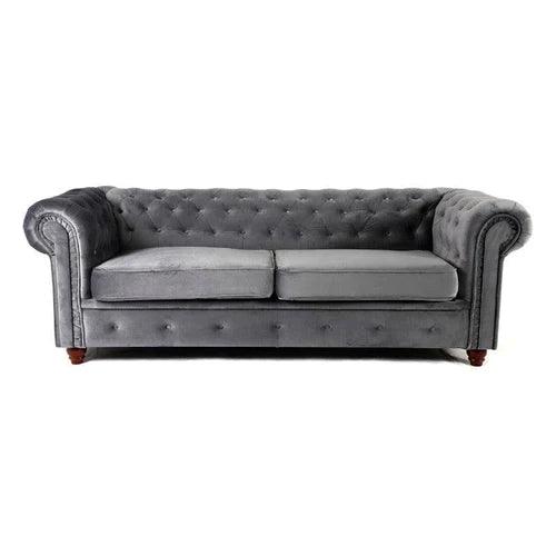 INFINITY CHESTERFIELD SOFA SET 3+2 SEATER GREY