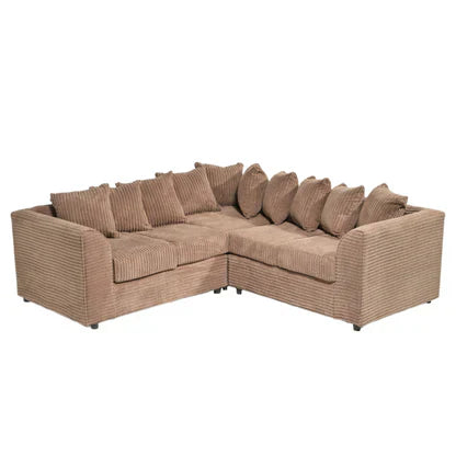 JUMBO CORD LARGE CORNER SOFA WITH DUAL ARMREST