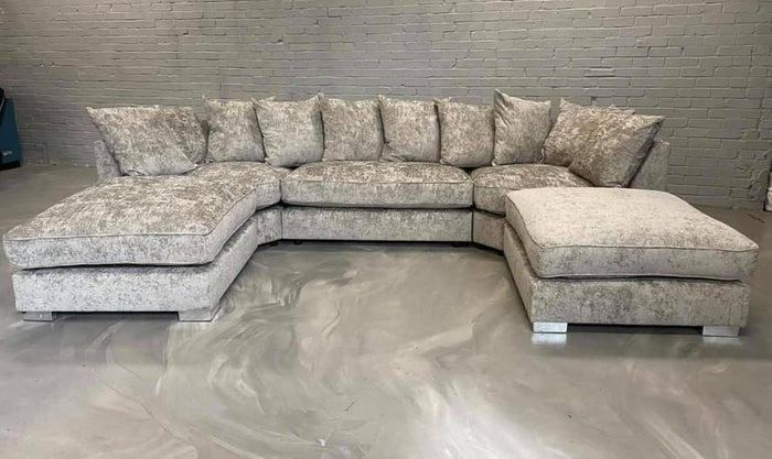 The Bishop Luxe U-Shape Sofa — Comes with 2 Giant Removable Stools!