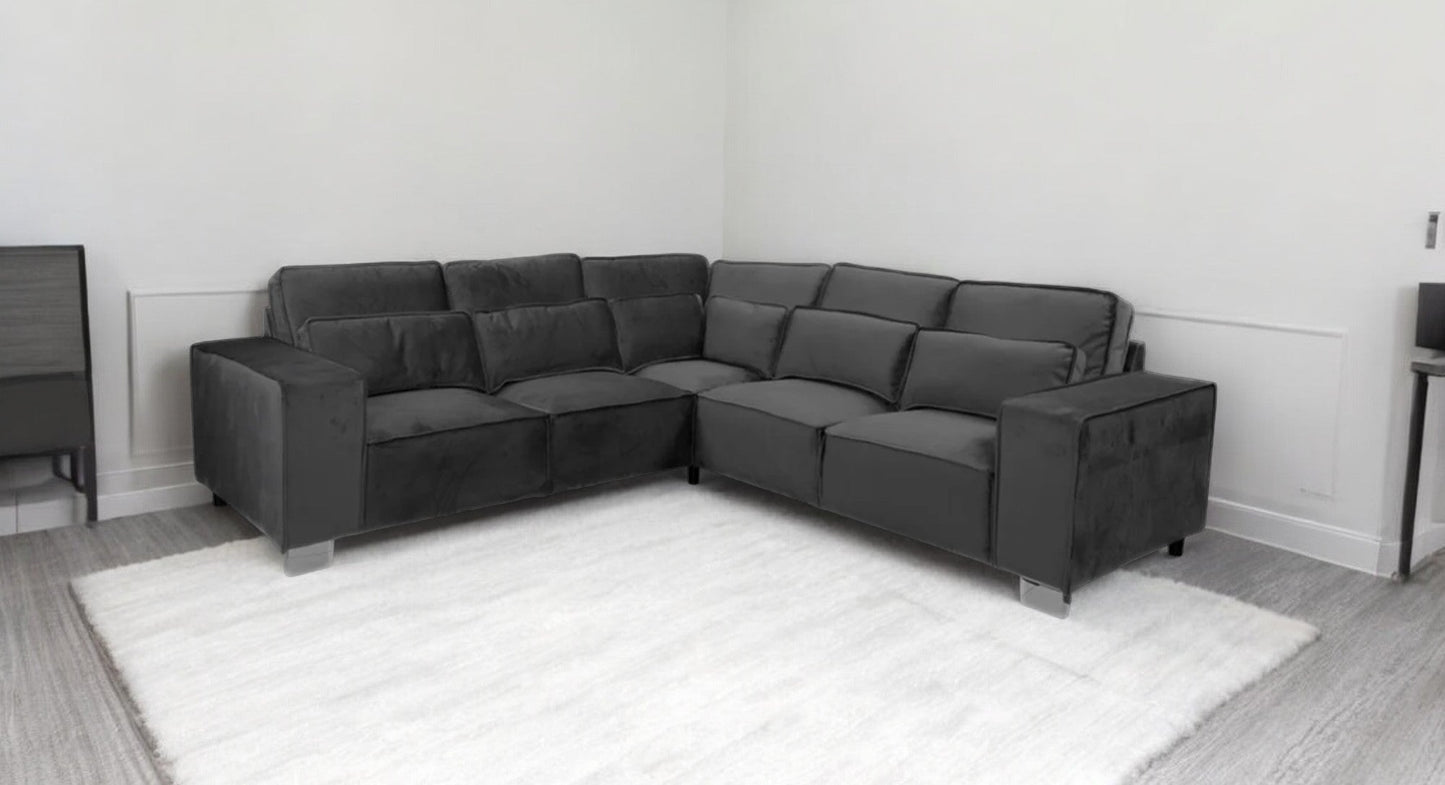 Sloane Black Double Corner Sofa