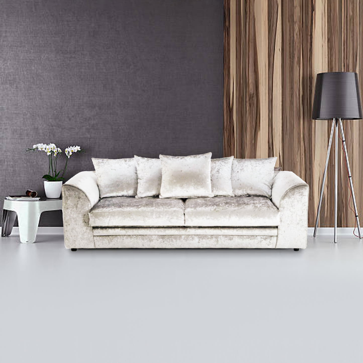 DYLAN CRUSH VELVET 3 SEATER SOFA