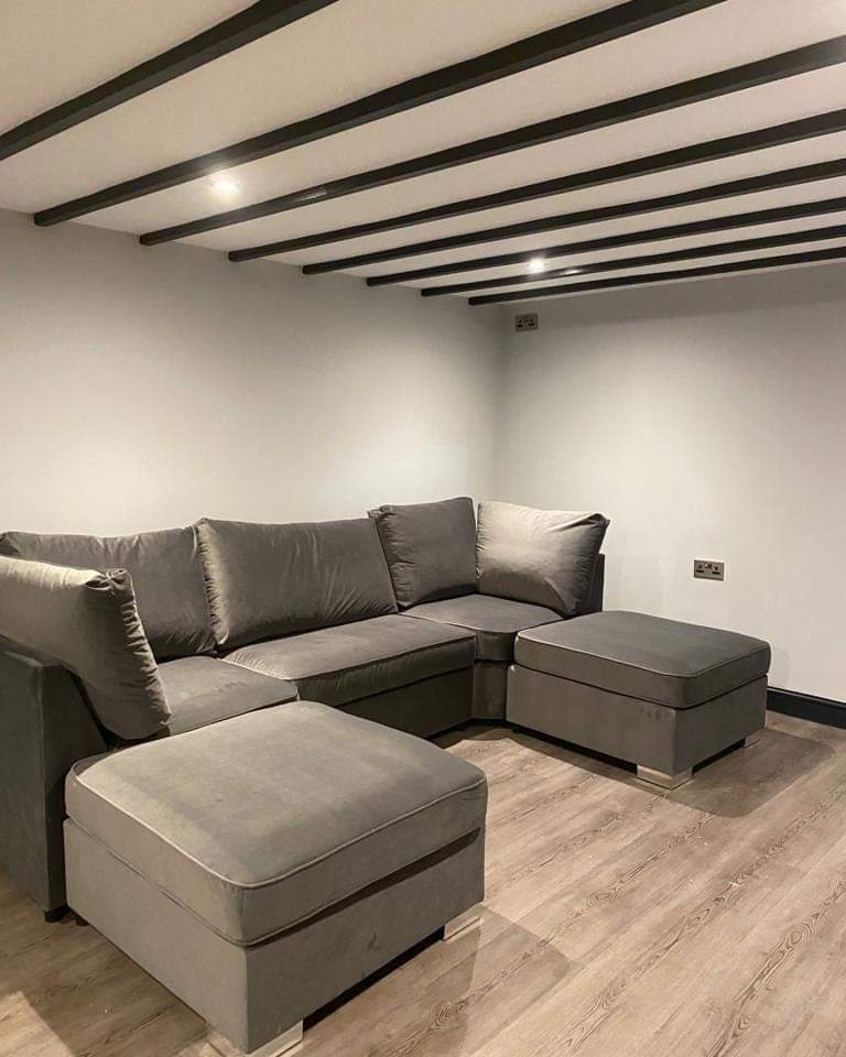 The Bishop Luxe U-Shape Sofa — Comes with 2 Giant Removable Stools!