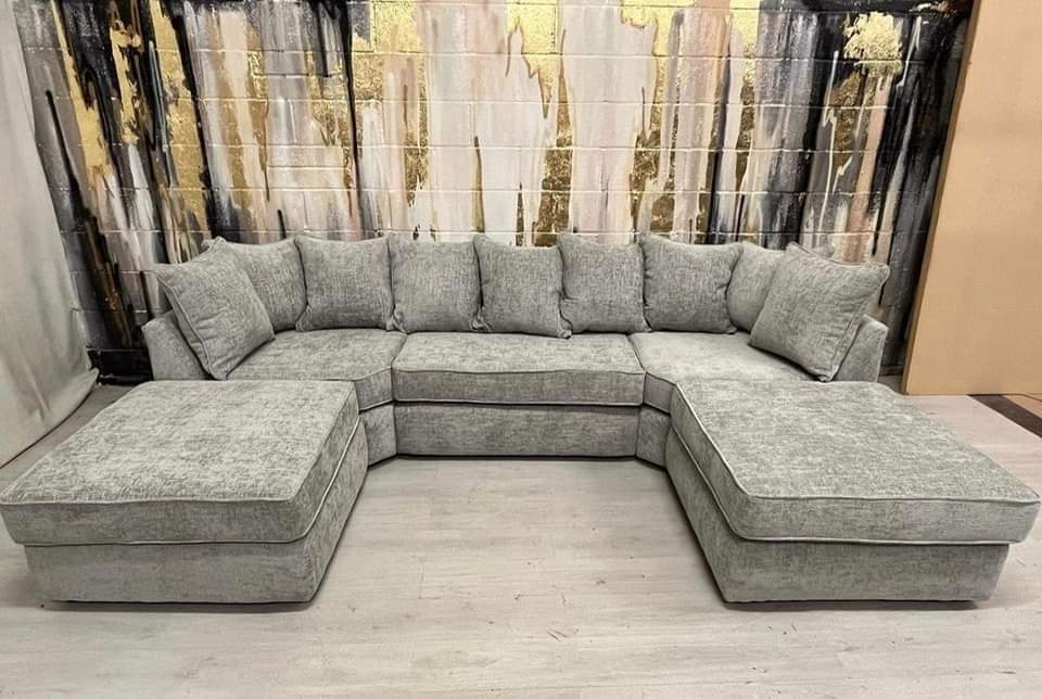The Bishop Luxe U-Shape Sofa — Comes with 2 Giant Removable Stools!