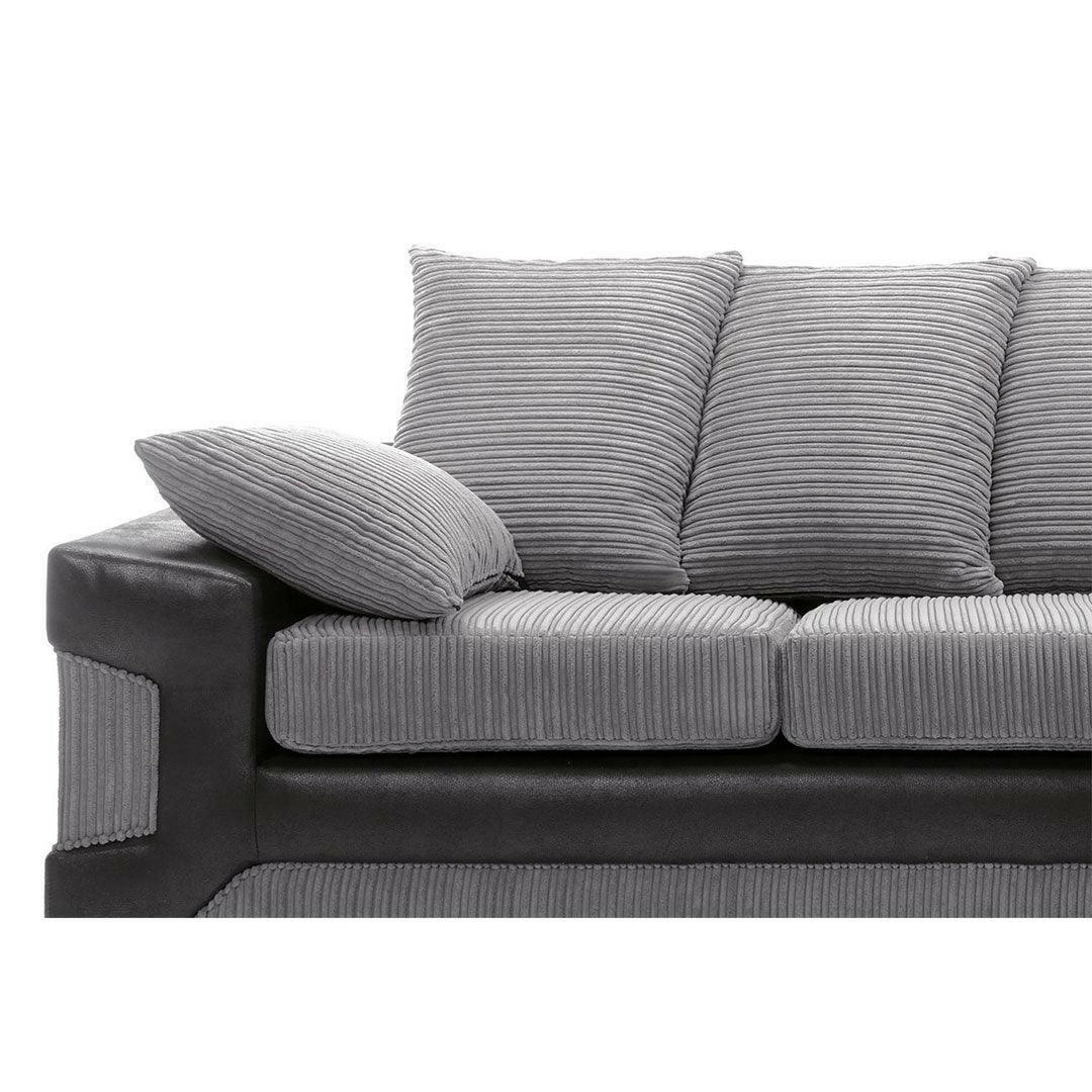 DINO CORNER SOFA GREY AND BLACK