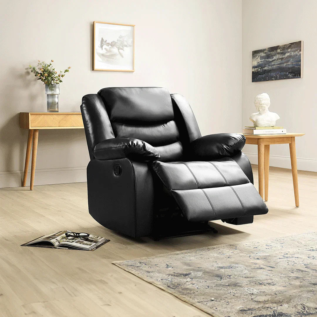 ROMA LEATHER RECLINER SOFA ARMCHAIR