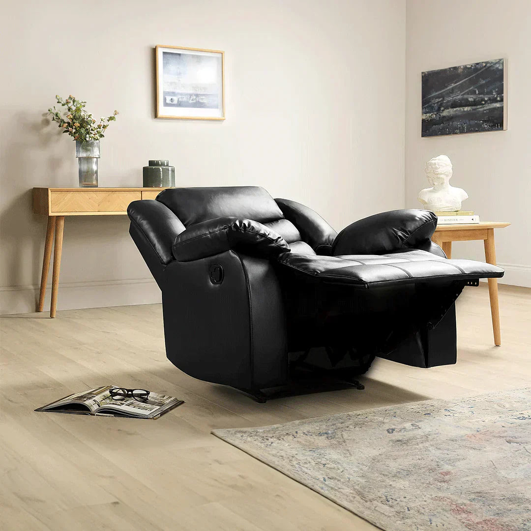 ROMA LEATHER RECLINER SOFA ARMCHAIR