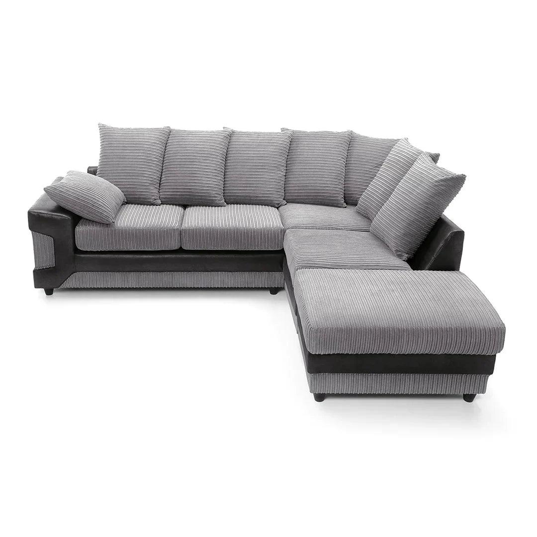 DINO CORNER SOFA GREY AND BLACK