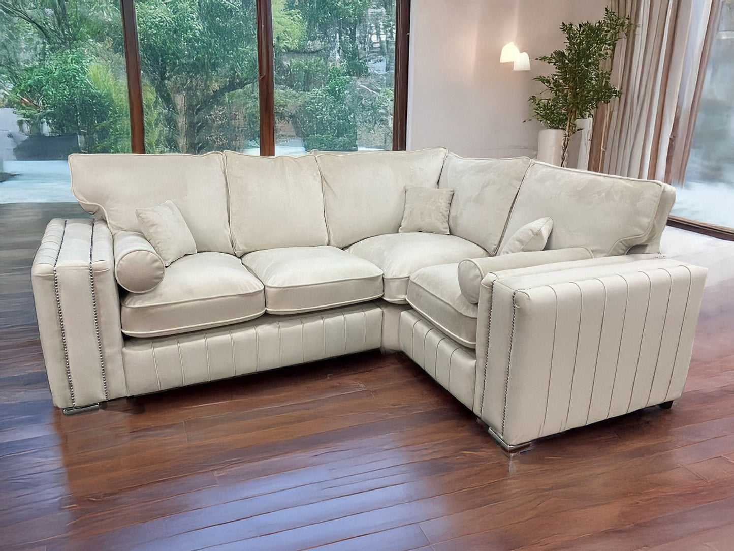 LILLY FULLBACK CORNER SOFA WITH PLUSH CUSHIONS